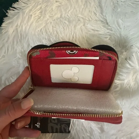 🌲Loungefly Disney Mickey Mouse Christmas Santa Wallet & Backpack🌲 - Picture 6 of 12